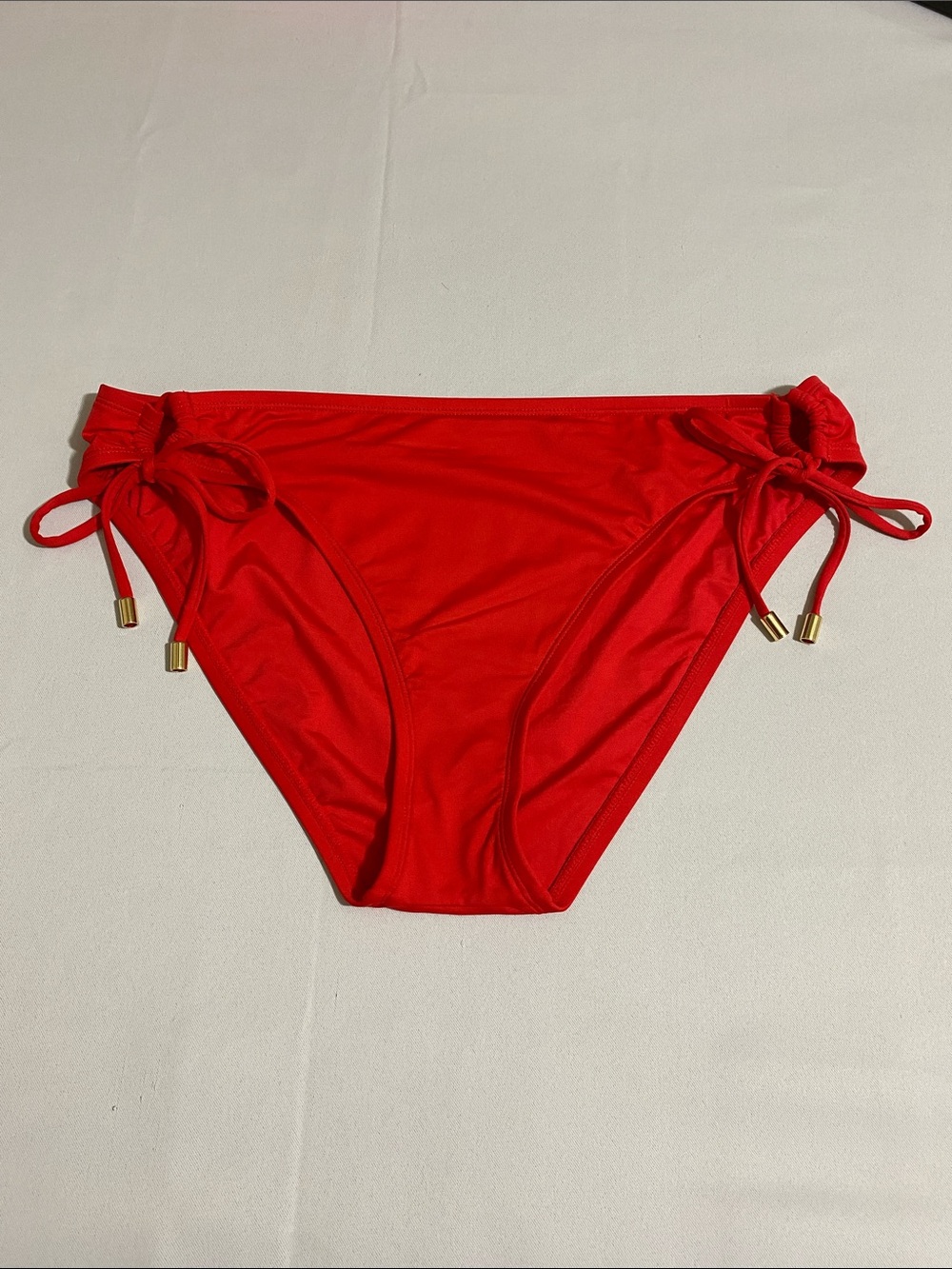 LA BLANCA Side-Tie Hipster Bikini Bottom RED Size 12